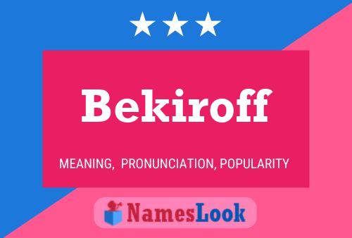 ملصق اسم Bekiroff