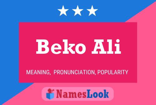 ملصق اسم Beko Ali