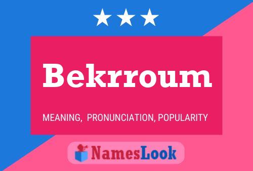 ملصق اسم Bekrroum