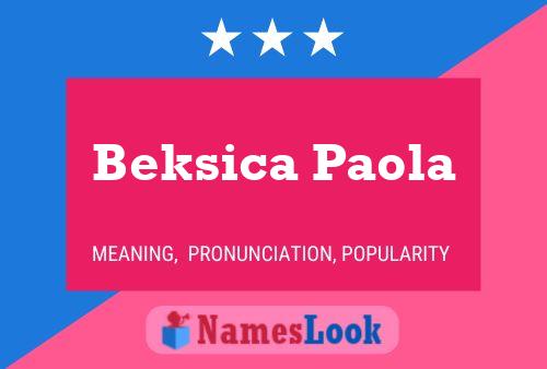 ملصق اسم Beksica Paola