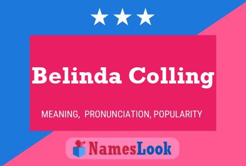 ملصق اسم Belinda Colling