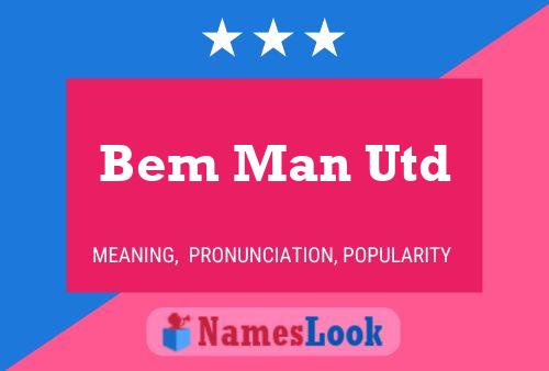 ملصق اسم Bem Man Utd