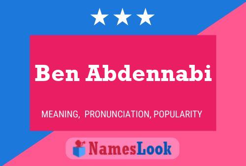 ملصق اسم Ben Abdennabi