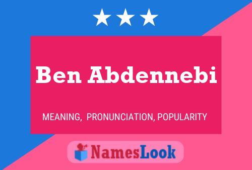 ملصق اسم Ben Abdennebi