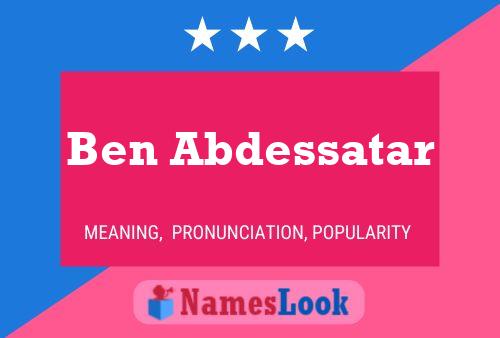 ملصق اسم Ben Abdessatar