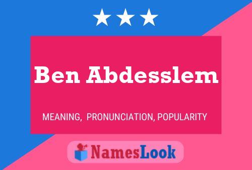 ملصق اسم Ben Abdesslem