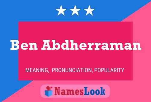 ملصق اسم Ben Abdherraman