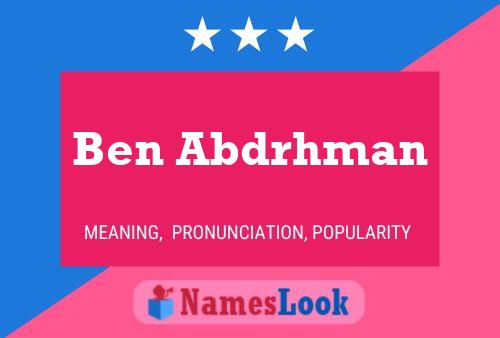 ملصق اسم Ben Abdrhman