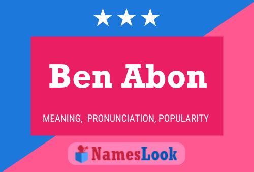 ملصق اسم Ben Abon