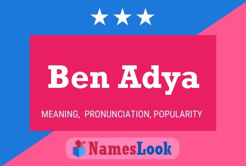 ملصق اسم Ben Adya