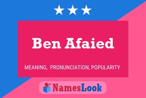 ملصق اسم Ben Afaied