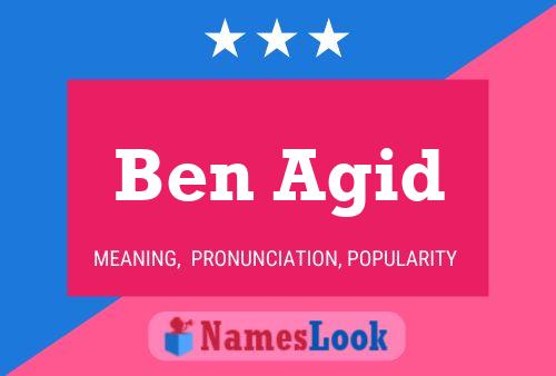 ملصق اسم Ben Agid