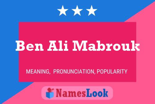 ملصق اسم Ben Ali Mabrouk