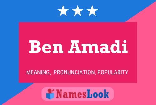 ملصق اسم Ben Amadi