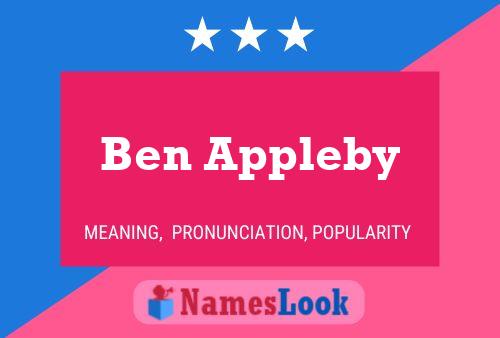 ملصق اسم Ben Appleby