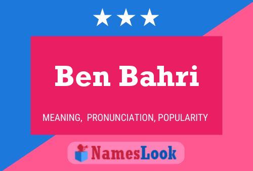 ملصق اسم Ben Bahri