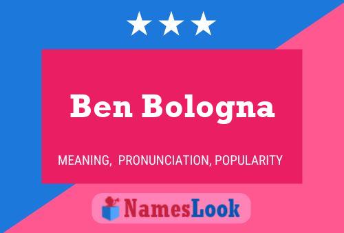 ملصق اسم Ben Bologna