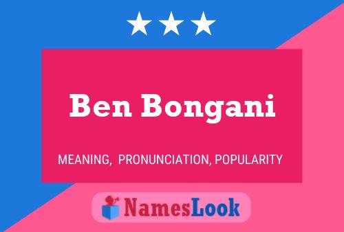 ملصق اسم Ben Bongani