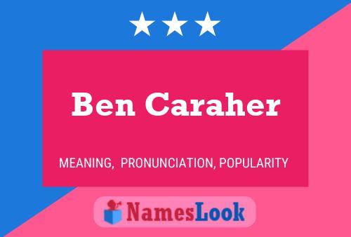 ملصق اسم Ben Caraher