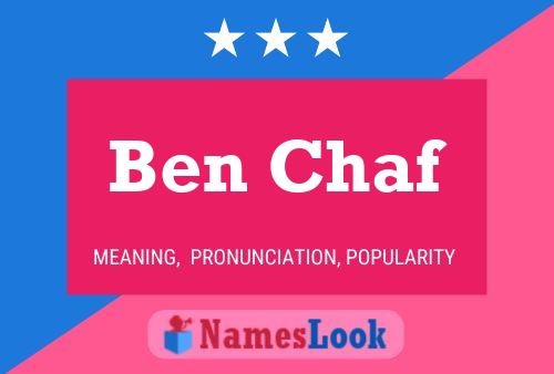 ملصق اسم Ben Chaf