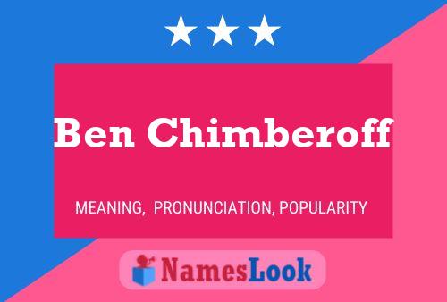 ملصق اسم Ben Chimberoff