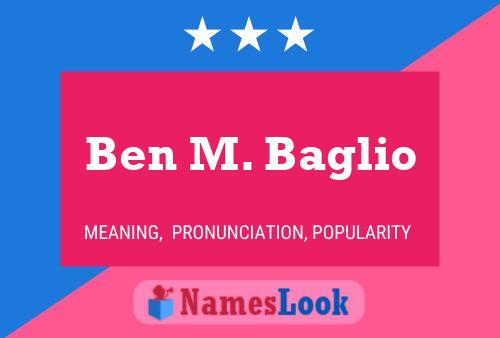 ملصق اسم Ben M. Baglio