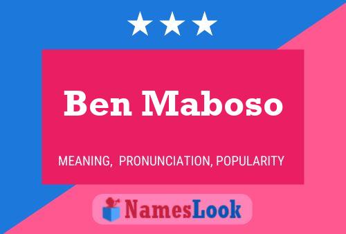 ملصق اسم Ben Maboso