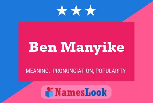 ملصق اسم Ben Manyike