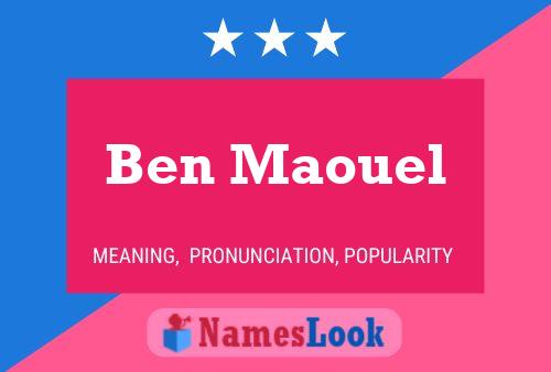 ملصق اسم Ben Maouel