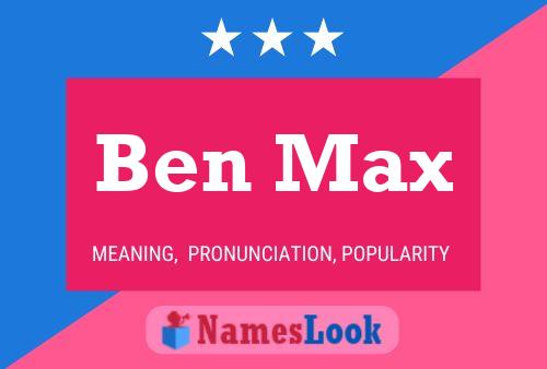 ملصق اسم Ben Max