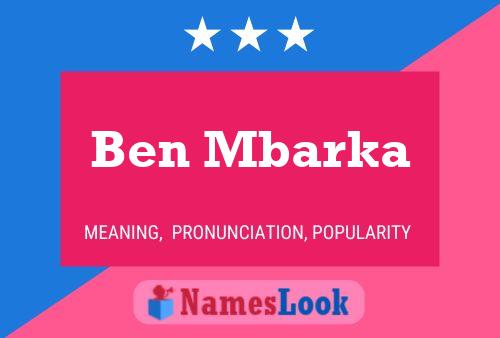 ملصق اسم Ben Mbarka