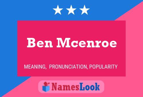 ملصق اسم Ben Mcenroe