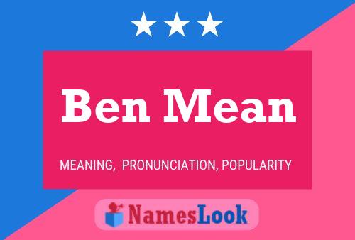 ملصق اسم Ben Mean