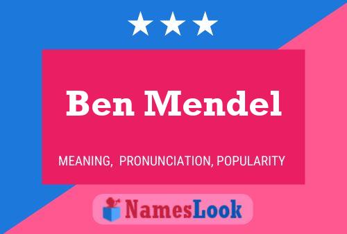 ملصق اسم Ben Mendel