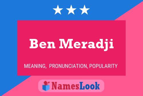 ملصق اسم Ben Meradji