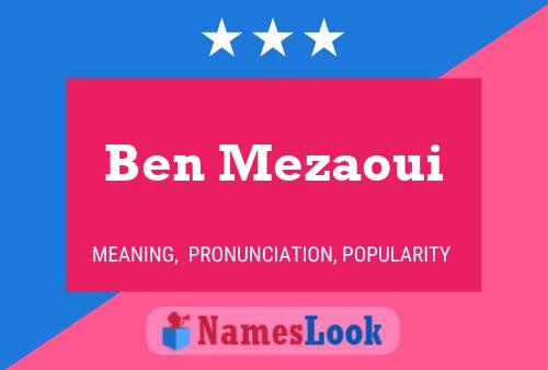 ملصق اسم Ben Mezaoui