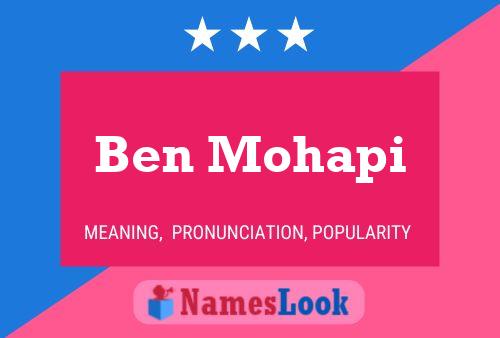 ملصق اسم Ben Mohapi