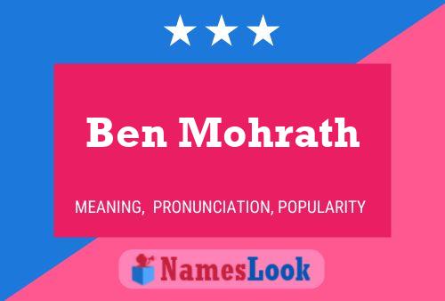 ملصق اسم Ben Mohrath