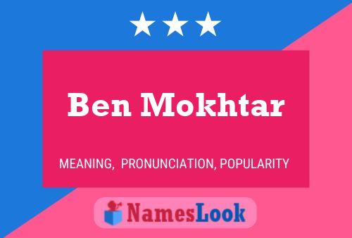 ملصق اسم Ben Mokhtar