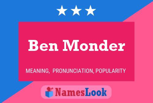 ملصق اسم Ben Monder