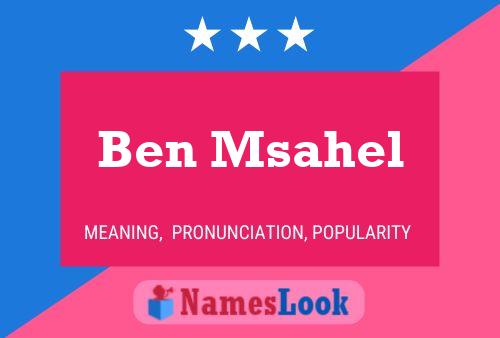 ملصق اسم Ben Msahel