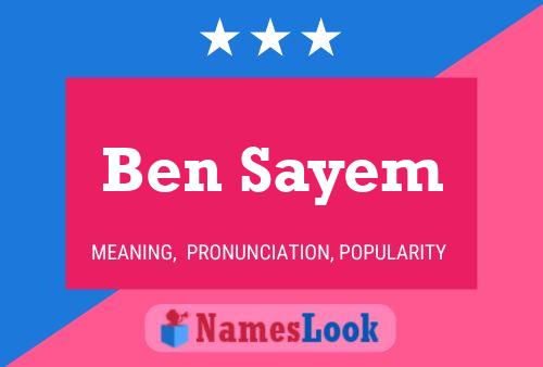 ملصق اسم Ben Sayem