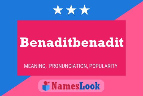 ملصق اسم Benaditbenadit