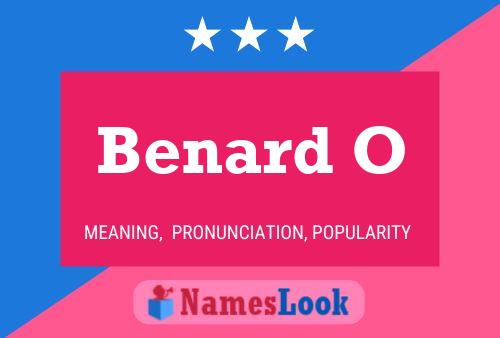 ملصق اسم Benard O