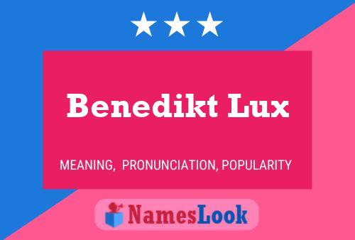 ملصق اسم Benedikt Lux