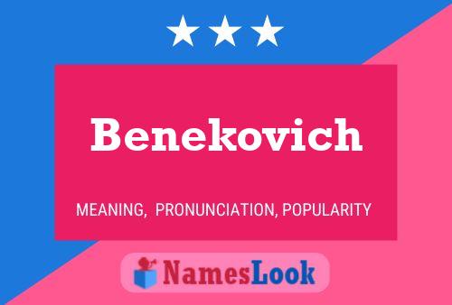 ملصق اسم Benekovich