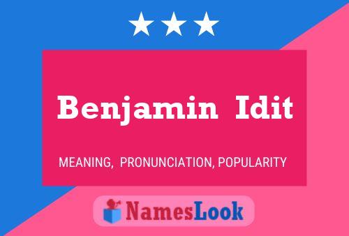 ملصق اسم Benjamin  Idit