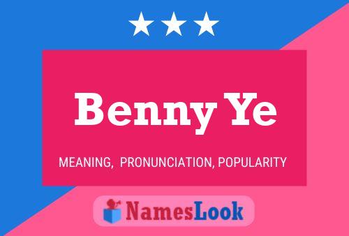 ملصق اسم Benny Ye