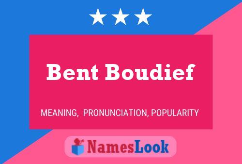 ملصق اسم Bent Boudief