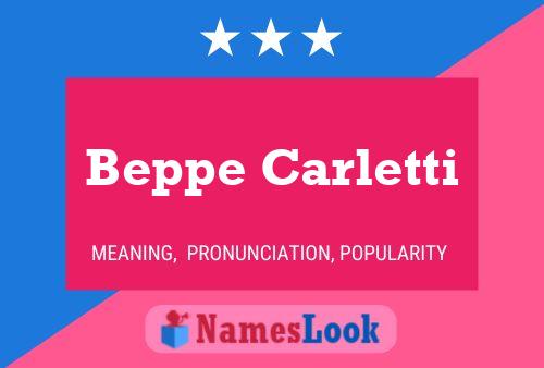 ملصق اسم Beppe Carletti